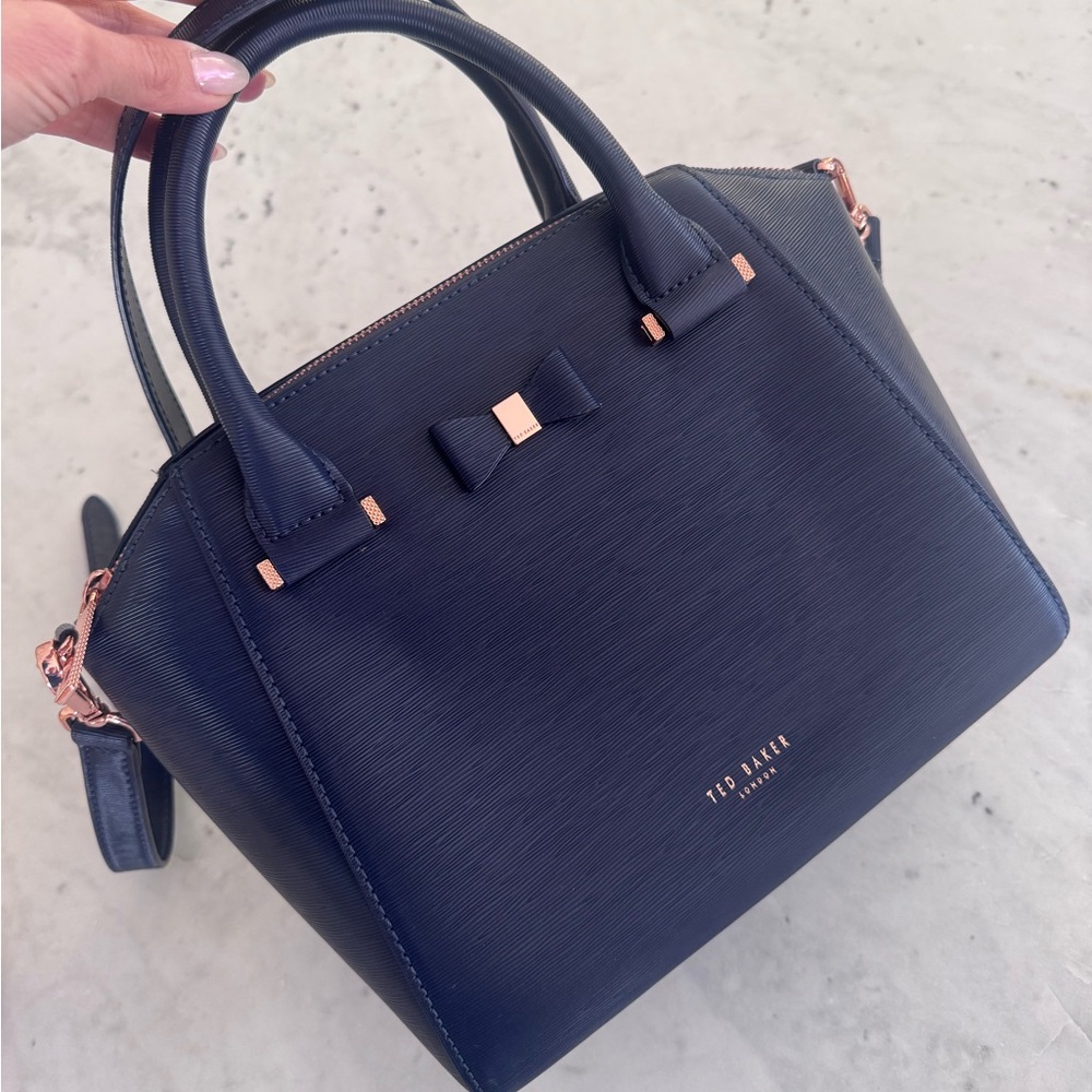 Ted Baker Navy Blue Bow Handbag